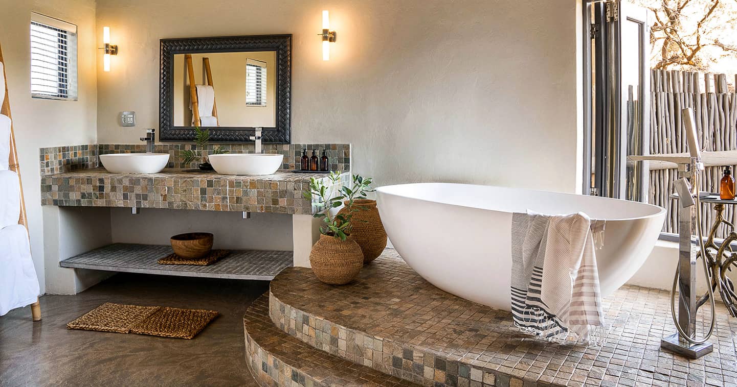 Bathroom at  Simbavati River Lodge