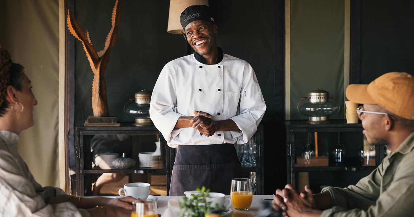 Enjoy scrumptuous dinners at Simbavati Hilltop in South Africa